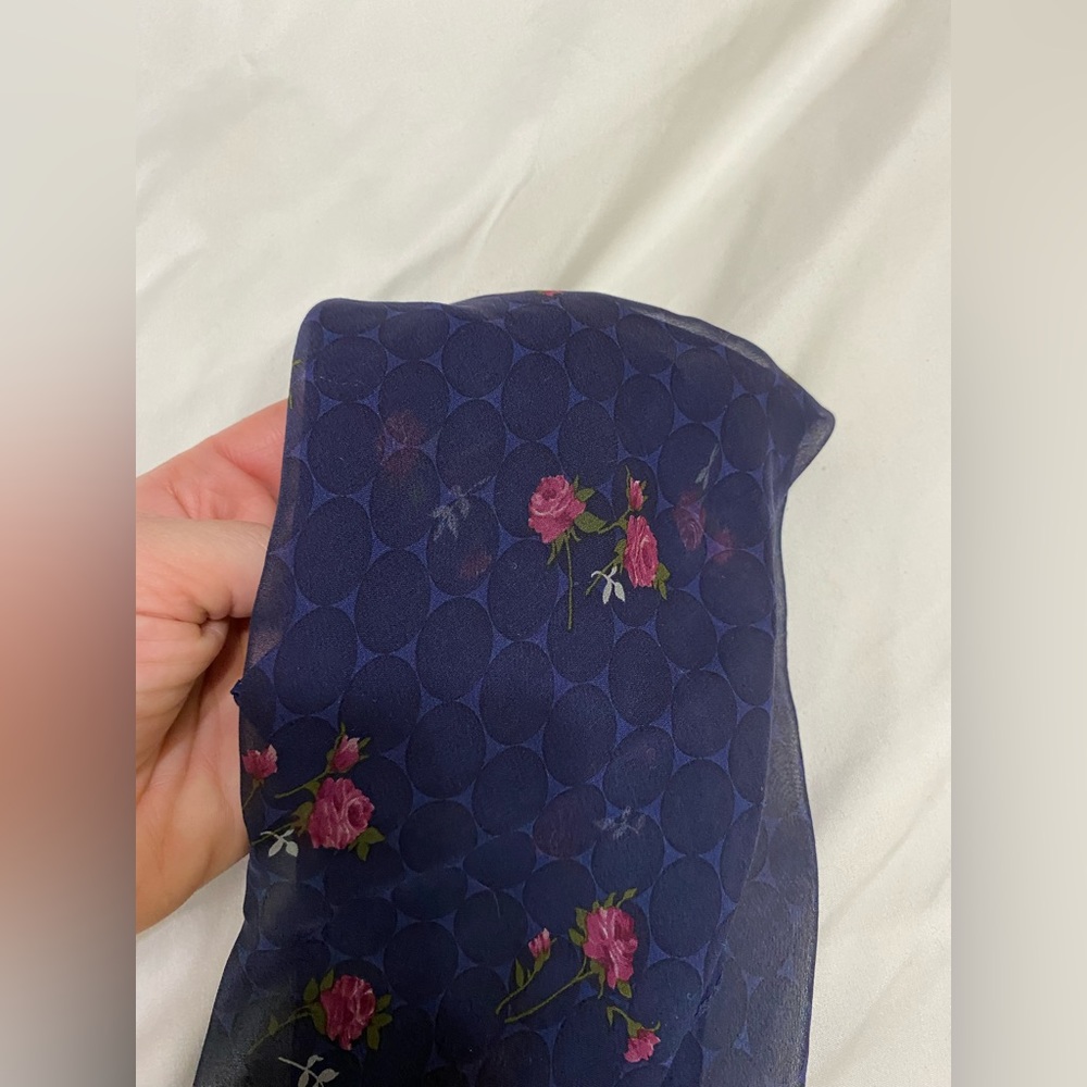 Halston Rose Silk Scarf